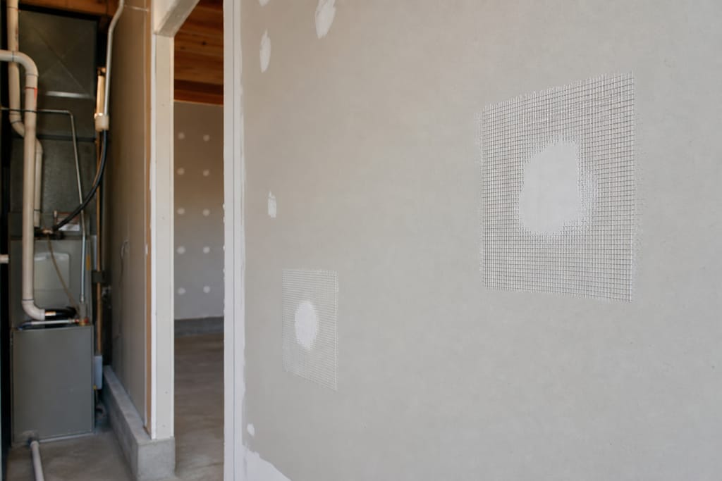 Self-adhesive mesh patches photo