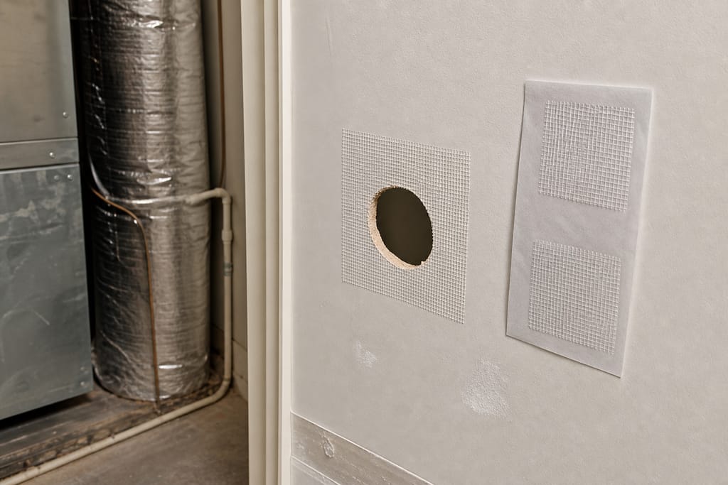 Self-adhesive mesh patches photo