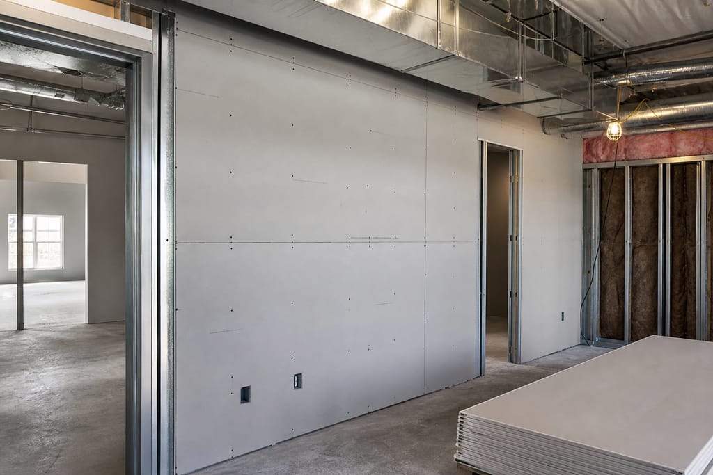 Standard 1/2-inch board for interior partitions photo