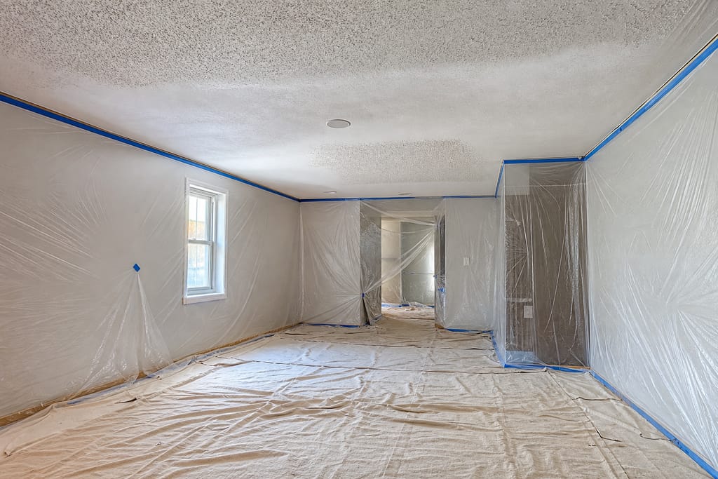 Plastic sheeting and floor drop cloths photo