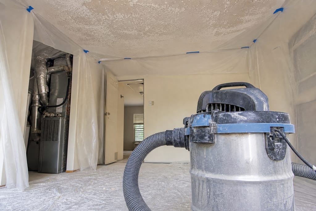 HEPA-filter vacuum for dust cleanup photo